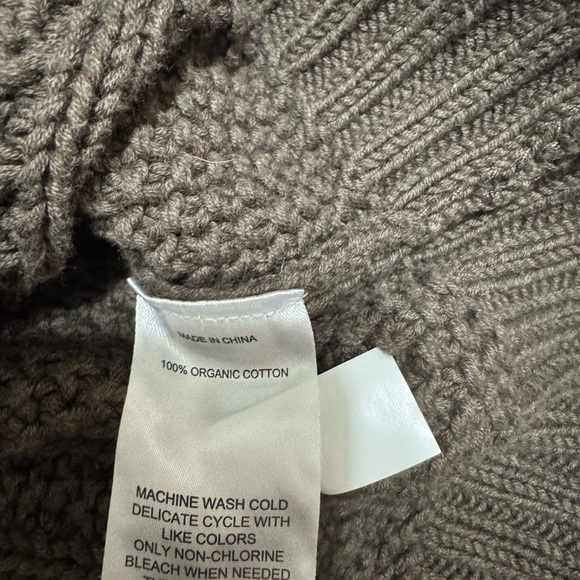 Quince women’s brown Cable Knit Cardigan - Picture 4 of 4